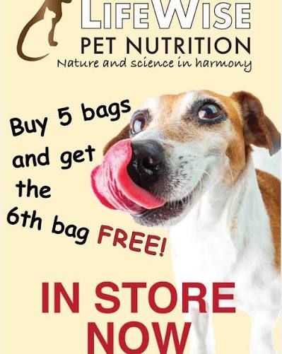 LifeWise in-store poster: buy 5 bags and get the 6th bag free