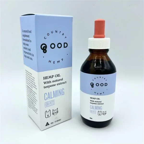 Three boxes of Good Country Hemp healing hemp oil for pets