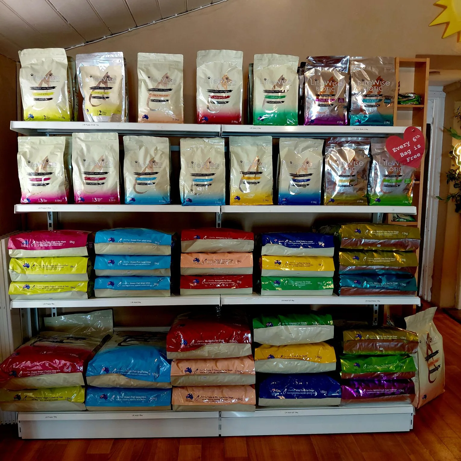 A pouch of Grover air-dried carp and chicken meal topper